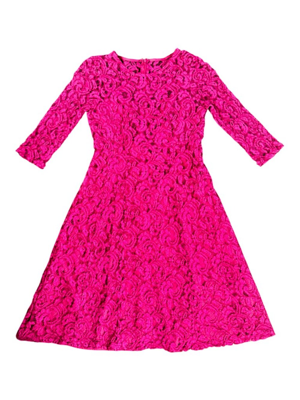 Adrianna Papell Pink Lace Fit & Flare Dress Women's Size 6